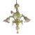 Floral Green Leaves and Milky "Calle" Chandelier For Sale