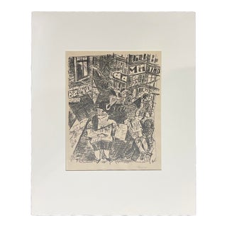 Cocaine-Addled Prostitute or Koksende Hure Paul Gangolf Pencil Signed Lithograph Print For Sale