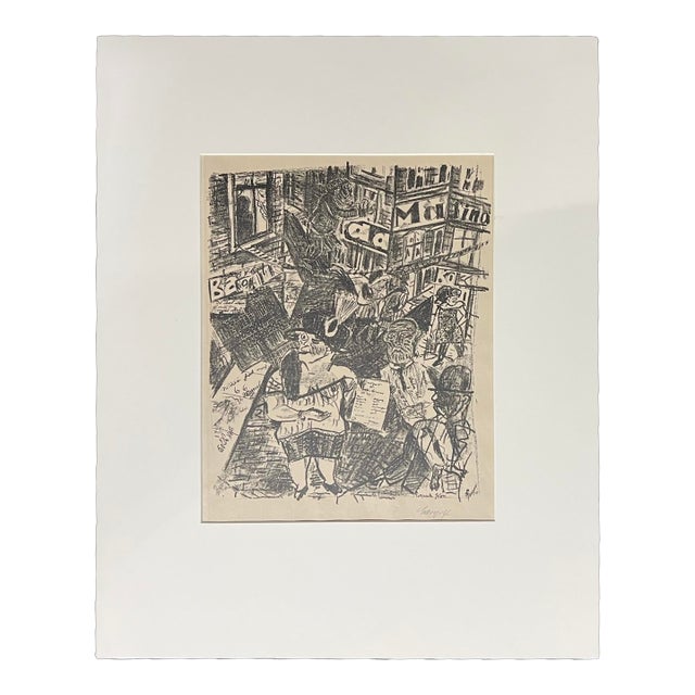 Cocaine-Addled Prostitute or Koksende Hure Paul Gangolf Pencil Signed Lithograph Print For Sale