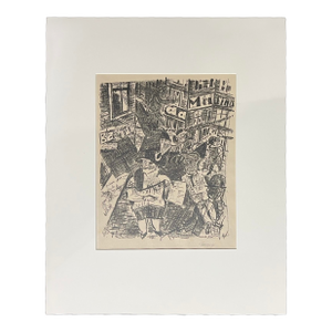 Cocaine-Addled Prostitute or Koksende Hure Paul Gangolf Pencil Signed Lithograph Print