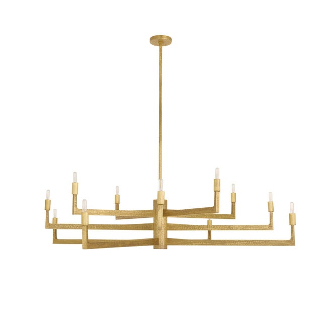 2020s Arteriors Home Griff Gold Iron Large Chandelier For Sale - Image 5 of 10