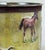 Brown Vintage Decoupage Tin Wastebasket or Umbrella Stand For Sale - Image 8 of 9