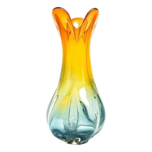 Postmodern Vase from Chribska Glassworks, Czechoslovakia, 1930s For Sale