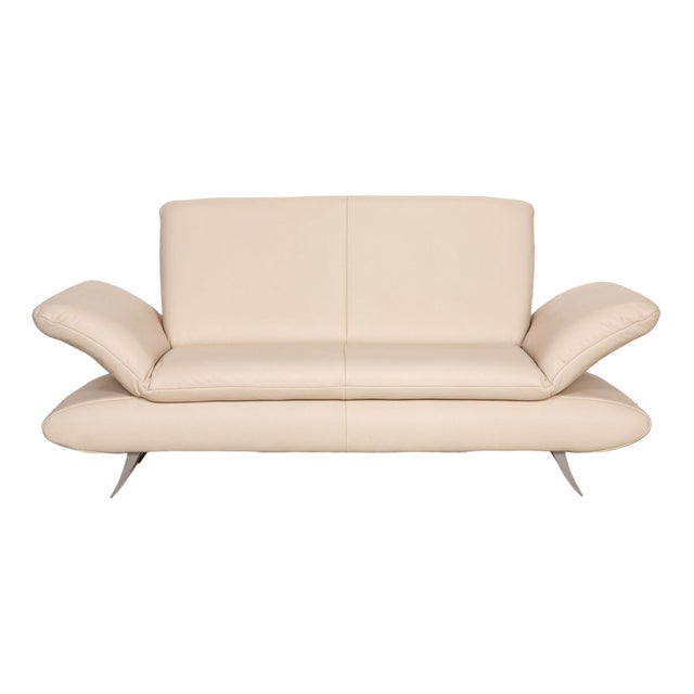 Cream Leather Rossini 2-Seater Sofa from Koinor For Sale