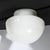 Glass Mid-Century Reverse Dome Form Milk Glass Flush Mount Chandelier by Lightolier For Sale - Image 7 of 9