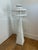 Coastal Vintage White Wicker Floor Lamp With Tiered Dome Shade For Sale - Image 3 of 14