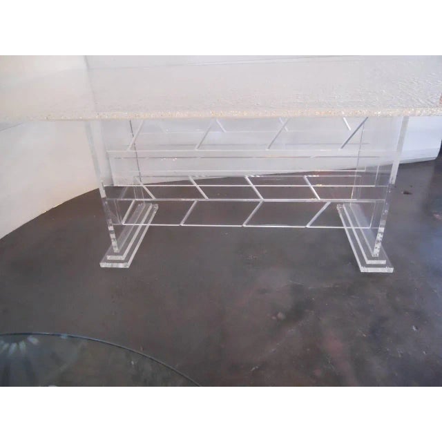 1970s 1970s Substantial Vintage Lucite Table For Sale - Image 5 of 11