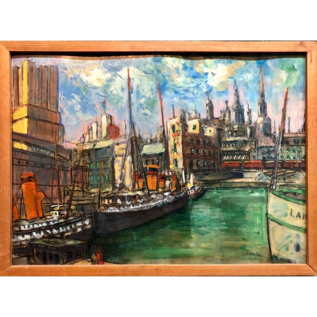 Hungarian artist Laszlo Leslie Schalk. Painter. (born Budapest, Hungary 1900 ) studies at the College of Applied Arts,...