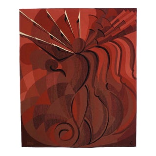 Mid-Century Tapestry Signed and Design by Jacob For Sale