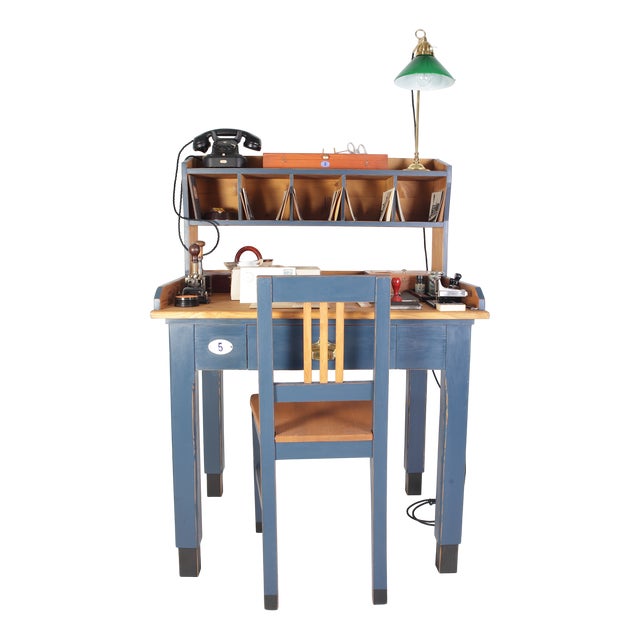 Vintage Postal Writing Desk, 1940s, Set of 65 For Sale