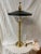 Metal Vintage Brass Black and Gold Lamp With Metal Shade For Sale - Image 7 of 11