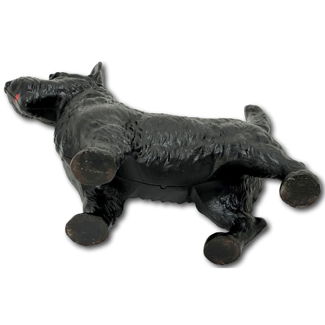 Very Nice Vintage Hubley Manufacturing Co. Cast Iron Standing Scottish Terrier - Scottie Dog Doorstop - Circa 1930s For Sale - Image 10 of 12