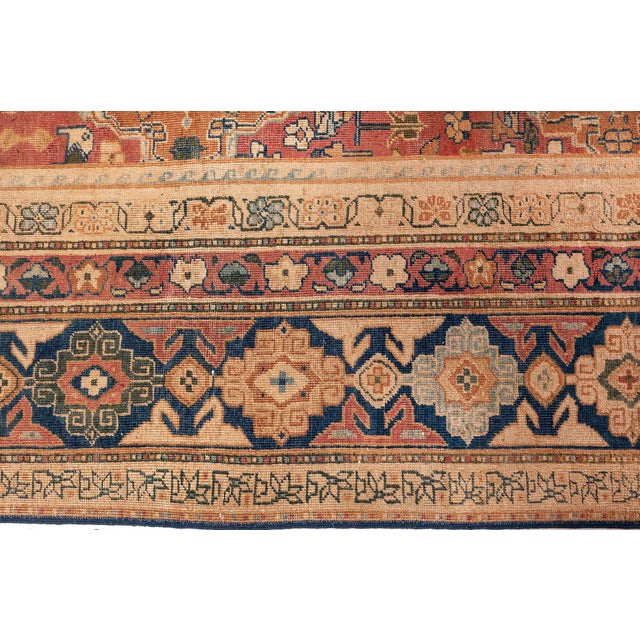Textile Fine 1920s Indian Handmade Carpet For Sale - Image 7 of 9