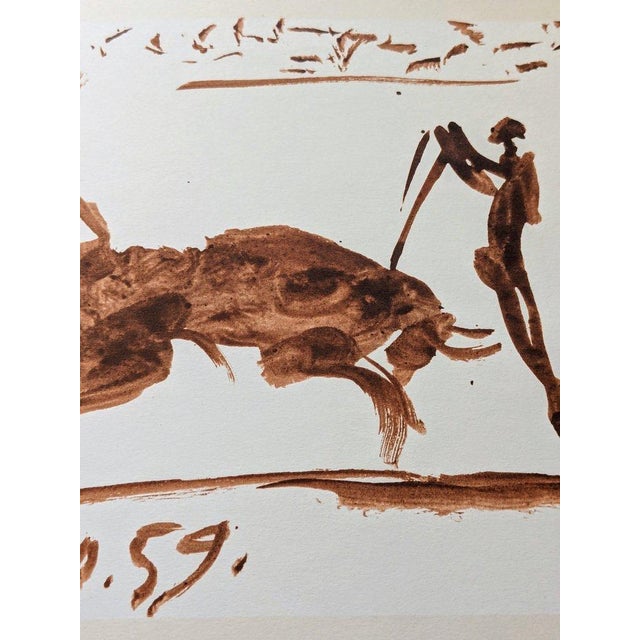 Pablo Picasso Pablo Picasso, Corrida / Matador on Horse from First Edition of Toros y Toreros, 1962, Offset Double-Sided Lithograph For Sale - Image 4 of 7