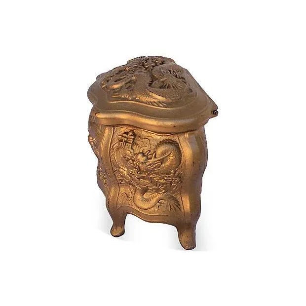 Antique Gold Dragon Chinosiere Chest For Sale In Los Angeles - Image 6 of 8