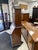Antique Secretary Desk, Brass Backed Screen Glass Door, Burl Wood Inlay, Two Shelves For Sale - Image 10 of 12