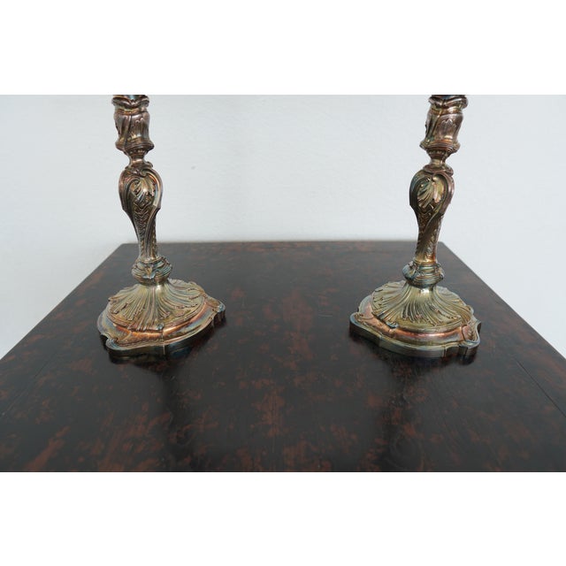 Metal Vintage Candelabra Candle Holders (Set of 2) For Sale - Image 7 of 18