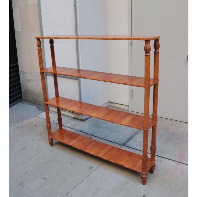 Wood Free Standing Biedermeier Book Shelf For Sale - Image 7 of 8