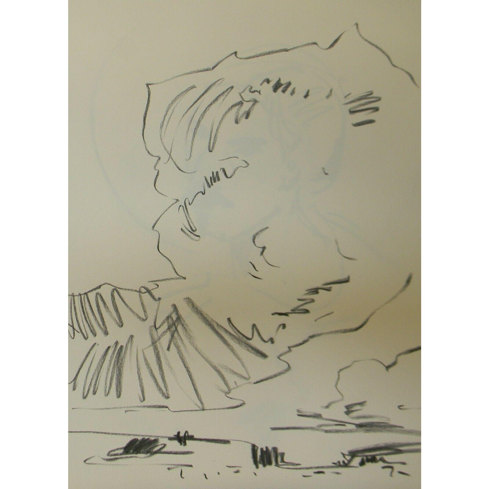 Original Desert Landscape Charcoal Drawing By Jose Trujillo Chairish