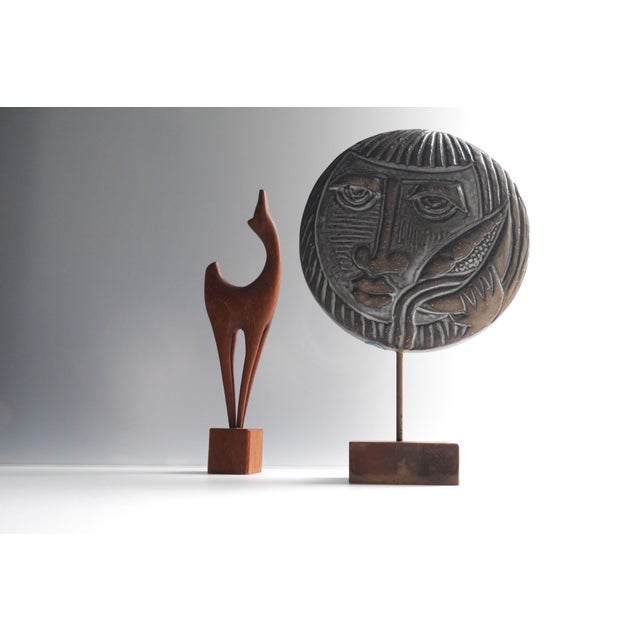 Brown The Zodiac Statue by Bergsten for Upsala Ekeby For Sale - Image 8 of 9