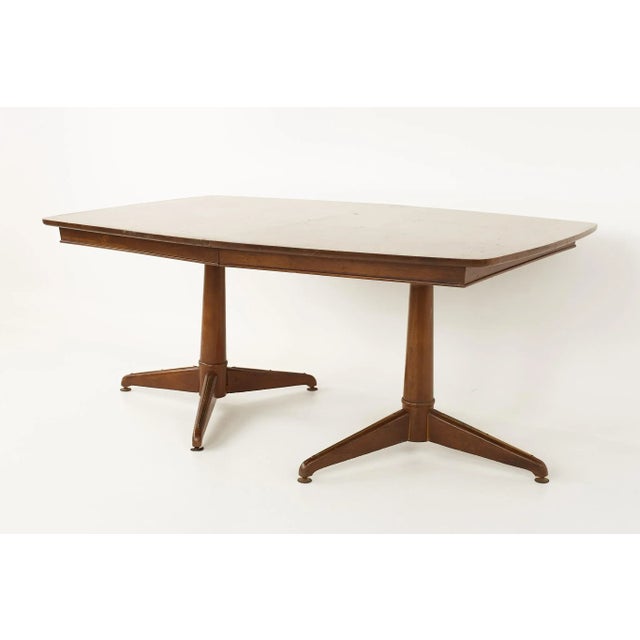 Mid-Century Modern Kent Coffey Mid Century Pedestal Base 10 Seater Walnut Dining Table For Sale - Image 3 of 13