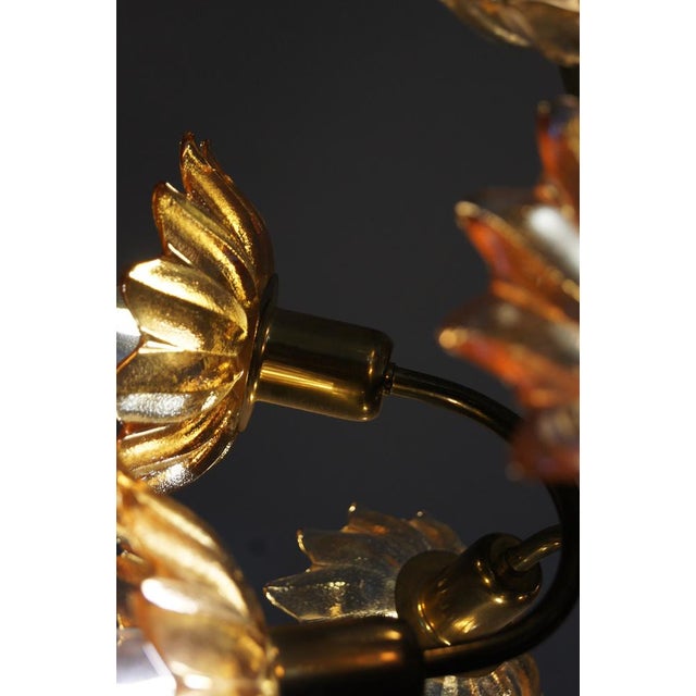 Brass & Glass Ceiling Lamp from Sische Leuchten For Sale - Image 12 of 14