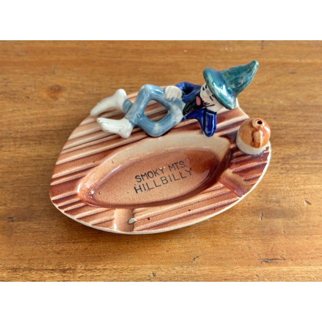 1960s Great Smoky Mountains Hillbilly and Whiskey Souvenir Ashtray For Sale - Image 4 of 5