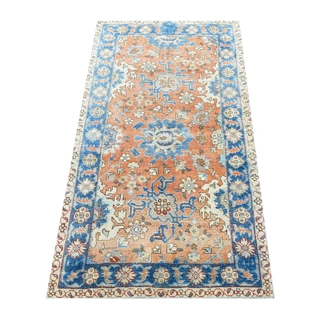 Red 1950s Vintage Old Persian Tabriz Area Rug 3x5 For Sale - Image 8 of 8