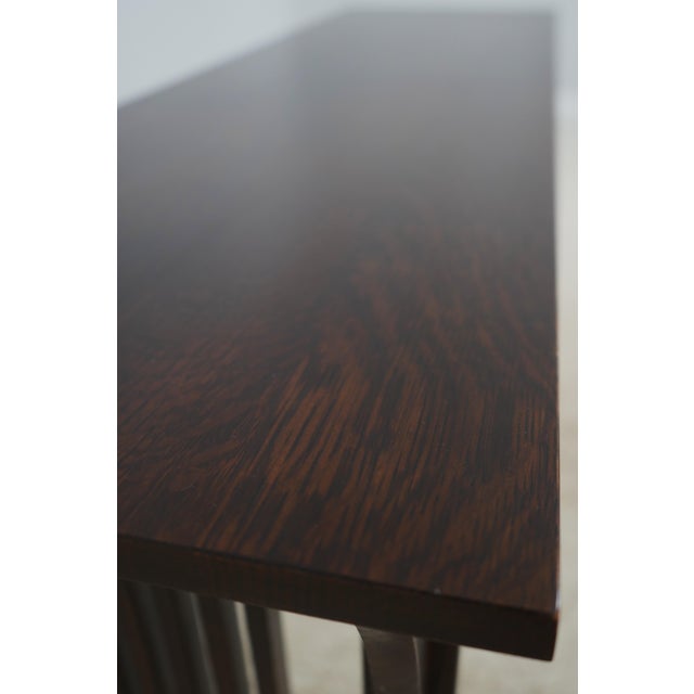 Stickley Mission Oak 2 Drawer Sofa Console Table For Sale - Image 9 of 18