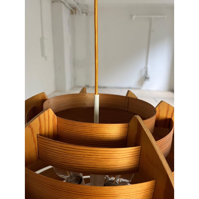 Wood Hanging Lamp by Hans-Agne Jakobsson for AB Ellysett Markaryd For Sale - Image 7 of 11