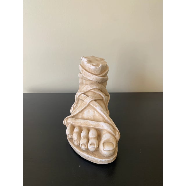 Grand Tour Style Greek or Roman Plaster Foot Sculpture For Sale - Image 4 of 9
