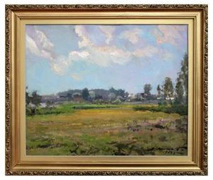Alfejs Bromults, Outskirts of Town, 1959, Oil on Cardboard
