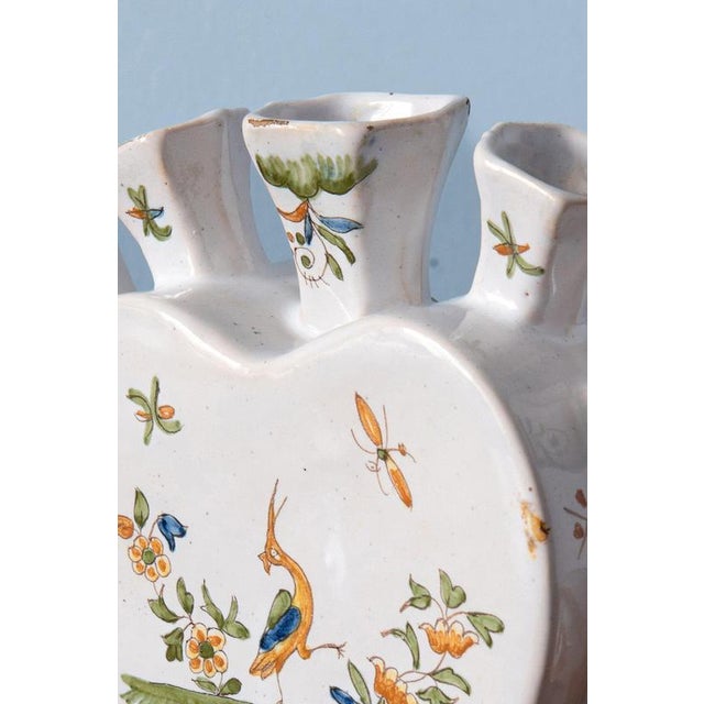 White Heart-Shaped Tulipiere from Moustiers Faience For Sale - Image 8 of 11