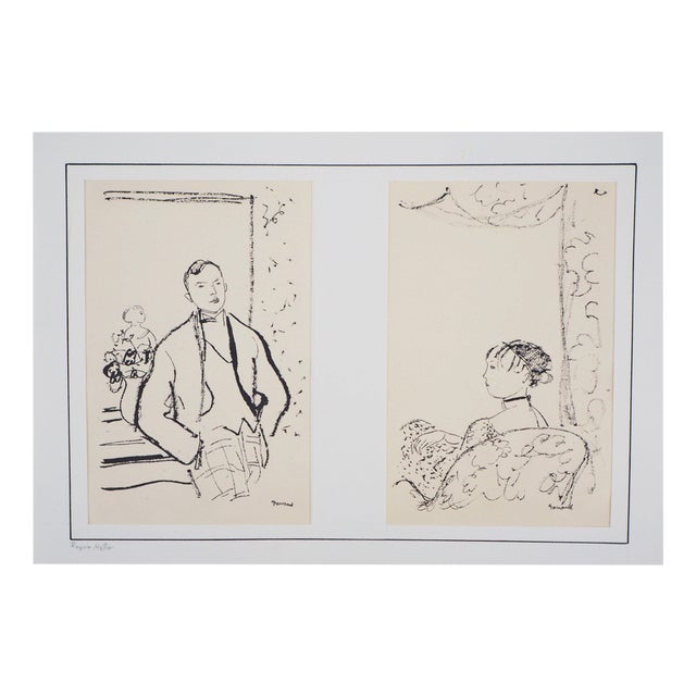 Maurice Barraud, Un couple, Lithograph For Sale