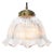 1950s Vintage French Holophane Clear Pressed Glass Pendant Light For Sale - Image 5 of 6