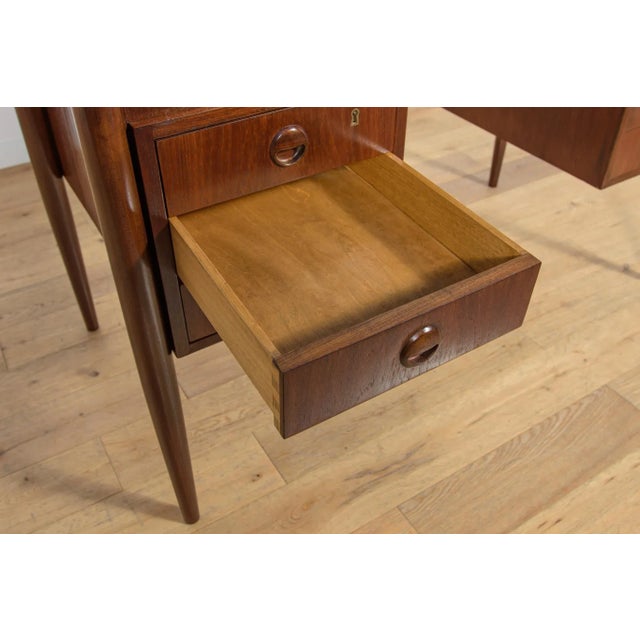Mid-Century Modern Danish Freestanding Teak Desk, 1960s For Sale - Image 17 of 18
