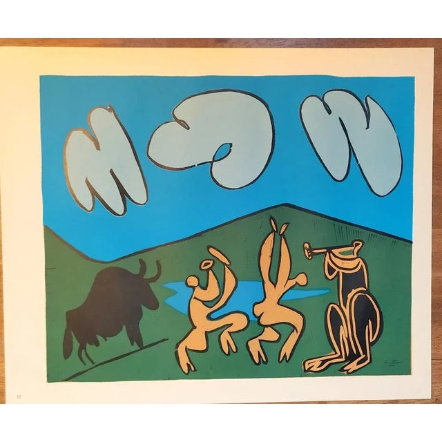 Mid-Century Modern Pablo Picasso Linocut with Black Bull,1962 For Sale - Image 3 of 3