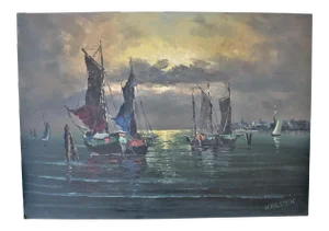 Original Karsten Evening Seascape Painting Medum/Large