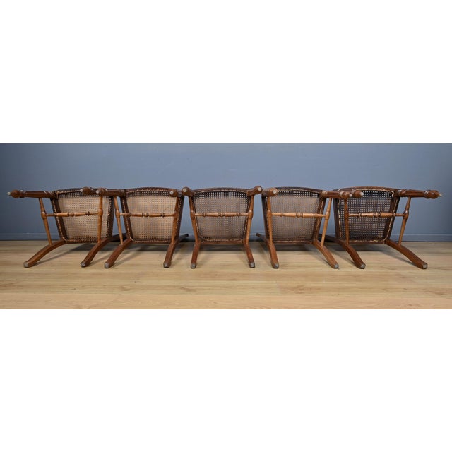 Louis Philippe Oak Chairs, Late 19th Century, Set of 5 For Sale - Image 17 of 18