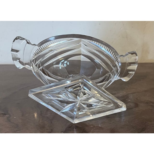 Glass Antique 19th Century Georgian Anglo Irish Cut Glass / Crystal Salt Cellar For Sale - Image 7 of 16