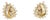 Mid-Century 18 Karat Yellow Gold Kurt Wayne Diamond Spray Earrings, Pair For Sale