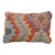 Arteverk Handwoven Afghan Kilim Lumbar Pillow — Orange & Gold Diamonds For Sale