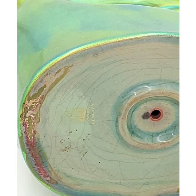 Green Zsolnay Art Deco Nude, Hungary Circa 1920 For Sale - Image 8 of 9