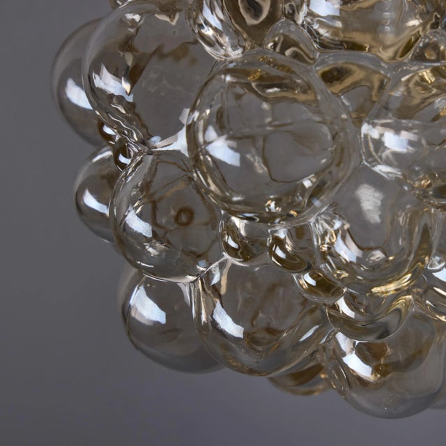 1960s Helena Tynell Amber Bubble Glass Wall or Ceiling Lamp For Sale - Image 11 of 12