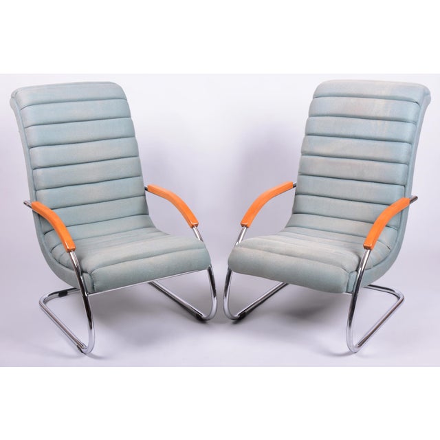 Bauhaus Lounge Chairs from Slezak Factories, 1930s, Set of 2 For Sale - Image 17 of 17