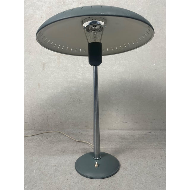 Gray Vintage Senior Table Lamp by Louis Kalff for Philips, 1950s For Sale - Image 8 of 10