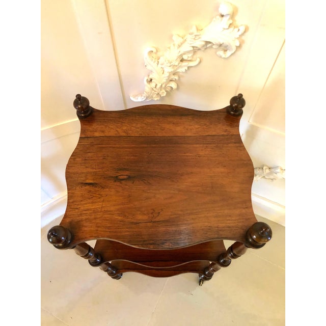 Mid 19th Century Antique Victorian Freestanding Rosewood Whatnot For Sale - Image 5 of 13