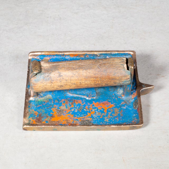 Industrial Antique Bronze Concrete Edger For Sale - Image 3 of 7