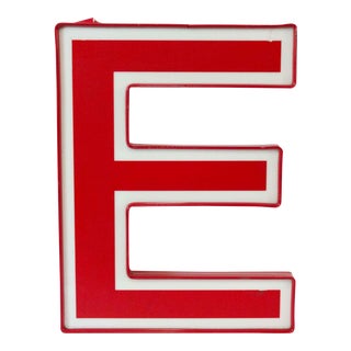 Red and White Letter E For Sale