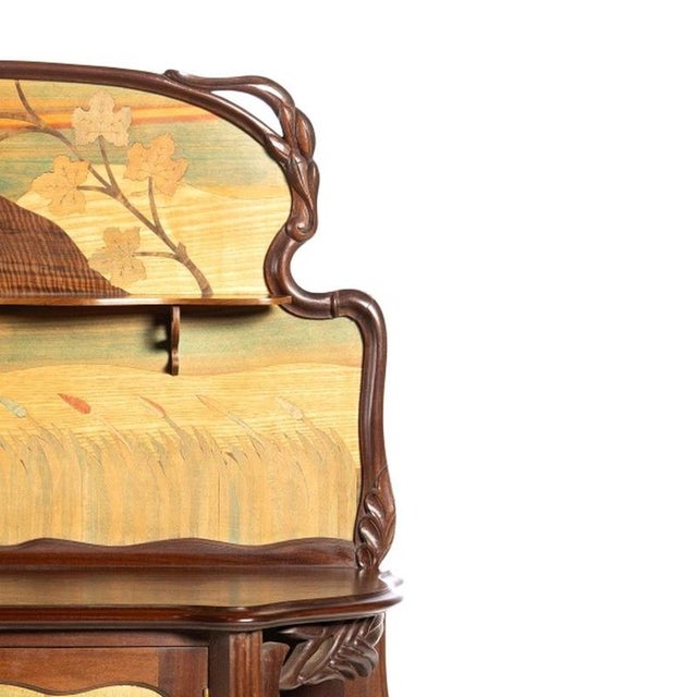 Art Nouveau Side Table in Mahogany For Sale - Image 4 of 6